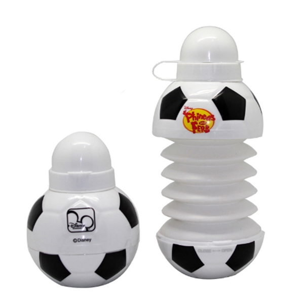 13 OZ Football & Basketball Shape Folding Water Bottle - 13 OZ Football & Basketball Shape Folding Water Bottle - Image 0 of 4