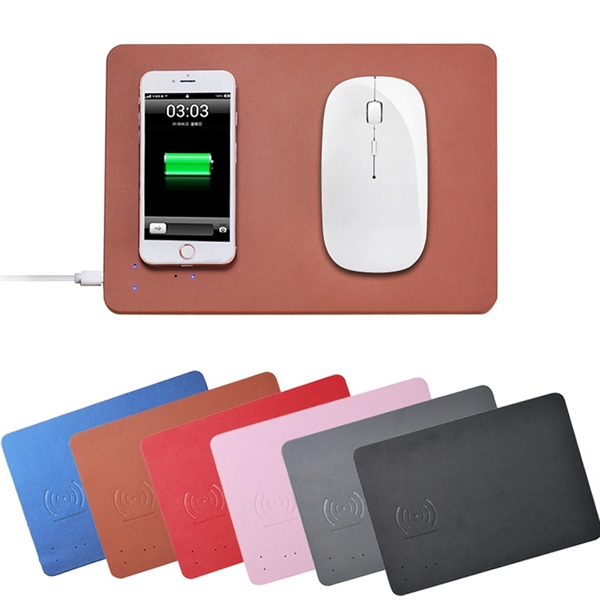 PU Wireless charger mouse pad - PU Wireless charger mouse pad - Image 0 of 4