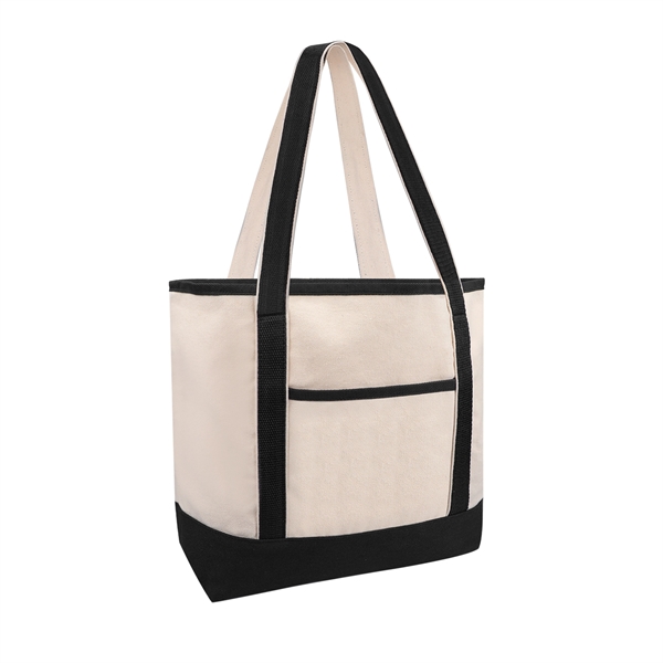 12oz. Natural Canvas Boat Tote w/ Reinforced Handle - 12oz. Natural Canvas Boat Tote w/ Reinforced Handle - Image 5 of 9