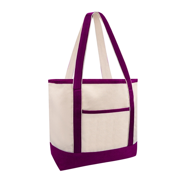 12oz. Natural Canvas Boat Tote w/ Reinforced Handle - 12oz. Natural Canvas Boat Tote w/ Reinforced Handle - Image 6 of 9