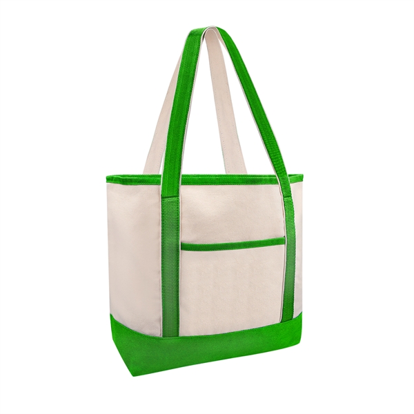 12oz. Natural Canvas Boat Tote w/ Reinforced Handle - 12oz. Natural Canvas Boat Tote w/ Reinforced Handle - Image 7 of 9