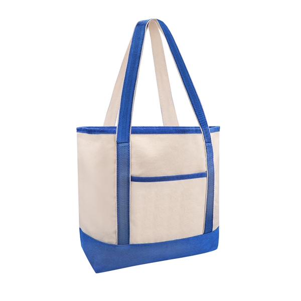 12oz. Natural Canvas Boat Tote w/ Reinforced Handle - 12oz. Natural Canvas Boat Tote w/ Reinforced Handle - Image 9 of 9