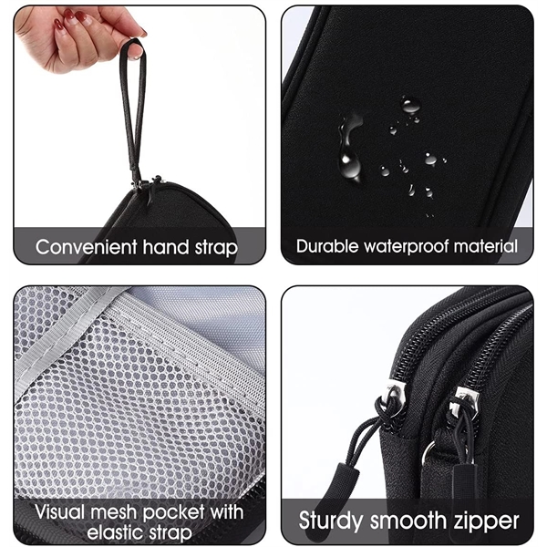 Portable Small Travel Cable Electronic Organizer Pouch Bag - Portable Small Travel Cable Electronic Organizer Pouch Bag - Image 1 of 3