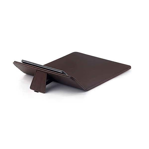 PU Wireless charger mouse pad with phone holder - PU Wireless charger mouse pad with phone holder - Image 4 of 4