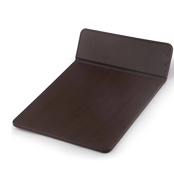 PU Wireless charger mouse pad with phone holder - PU Wireless charger mouse pad with phone holder - Image 1 of 4