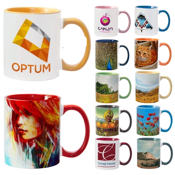 11oz. Color Combo Ceramic Mug - 11oz. Color Combo Ceramic Mug - Image 0 of 3
