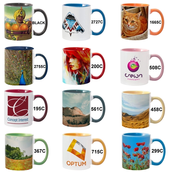 11oz. Color Combo Ceramic Mug - 11oz. Color Combo Ceramic Mug - Image 1 of 3
