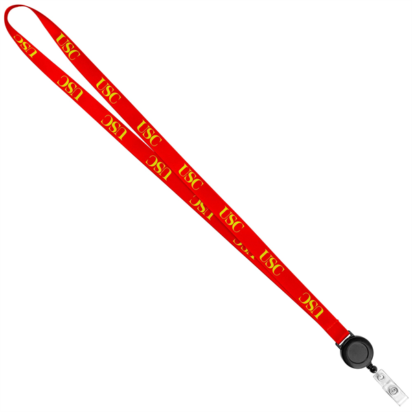 5/8" LA-460 Sublimation Lanyard w/Retractable Badge Holder - 5/8" LA-460 Sublimation Lanyard w/Retractable Badge Holder - Image 0 of 2