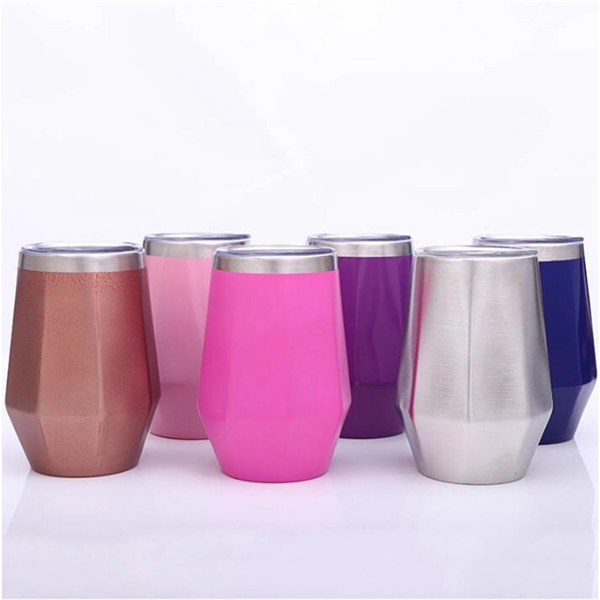 12 oz Diamond Shape Wine Cup with Lid - 12 oz Diamond Shape Wine Cup with Lid - Image 8 of 8