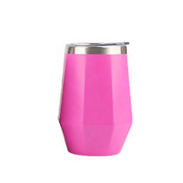 12 oz Diamond Shape Wine Cup with Lid - 12 oz Diamond Shape Wine Cup with Lid - Image 2 of 8