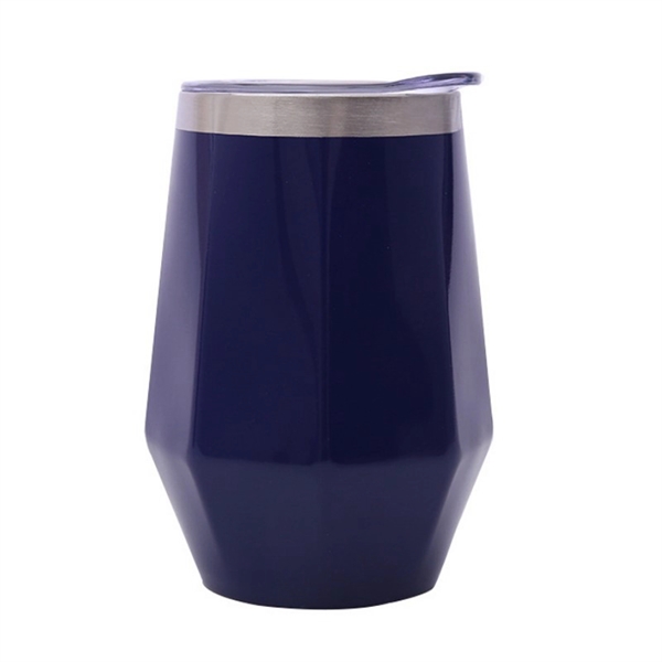 12 oz Diamond Shape Wine Cup with Lid - 12 oz Diamond Shape Wine Cup with Lid - Image 6 of 8