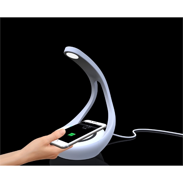 Fast Qi Wireless Charger Stand LED Desk Lamp - Fast Qi Wireless Charger Stand LED Desk Lamp - Image 3 of 8