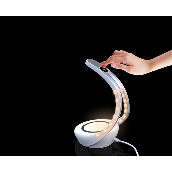 Fast Qi Wireless Charger Stand LED Desk Lamp - Fast Qi Wireless Charger Stand LED Desk Lamp - Image 4 of 8