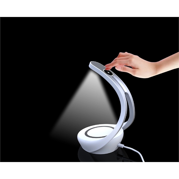 Fast Qi Wireless Charger Stand LED Desk Lamp - Fast Qi Wireless Charger Stand LED Desk Lamp - Image 5 of 8