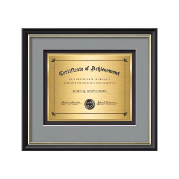 Custom Baron Certificate TexEtch - Mahogany/Silver