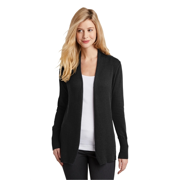 Port Authority Women's Open Front Cardigan Sweater. - Port Authority Women's Open Front Cardigan Sweater. - Image 10 of 20