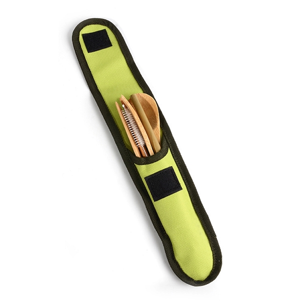 Bamboo Travel Utensil Set With Carrying Case - Bamboo Travel Utensil Set With Carrying Case - Image 7 of 14