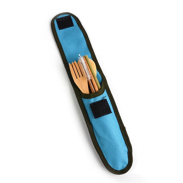 Bamboo Travel Utensil Set With Carrying Case - Bamboo Travel Utensil Set With Carrying Case - Image 8 of 14