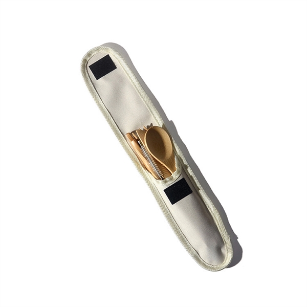 Bamboo Travel Utensil Set With Carrying Case - Bamboo Travel Utensil Set With Carrying Case - Image 12 of 14