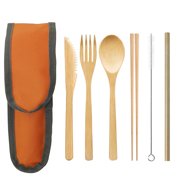 Bamboo Travel Utensil Set With Carrying Case - Bamboo Travel Utensil Set With Carrying Case - Image 13 of 14