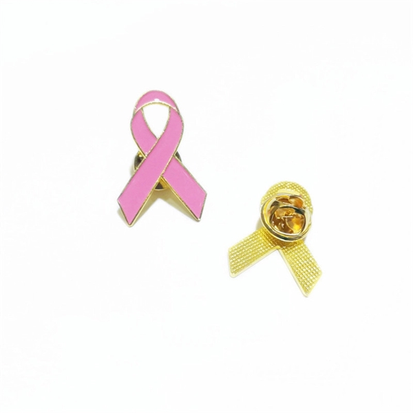 Breast Cancer Awareness Pink Ribbon Pin - Breast Cancer Awareness Pink Ribbon Pin - Image 3 of 4