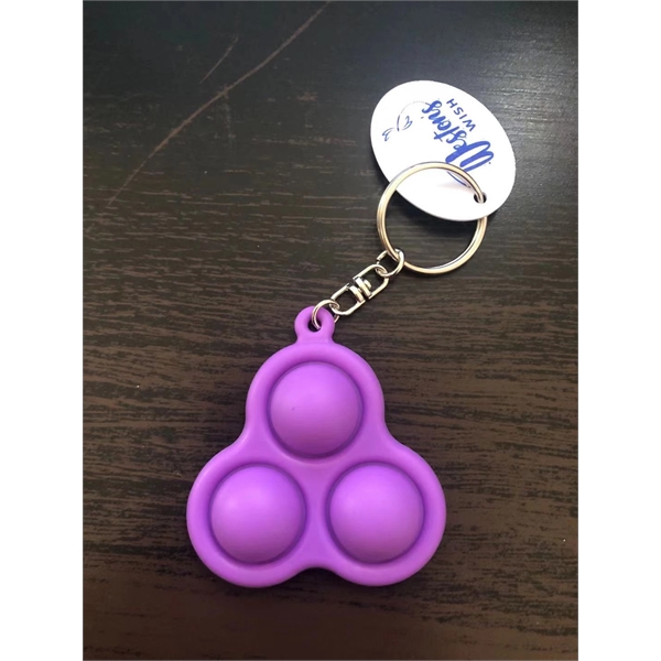 Pop-It Fidget Keychain w/ Imprinted Tag - Pop-It Fidget Keychain w/ Imprinted Tag - Image 2 of 3