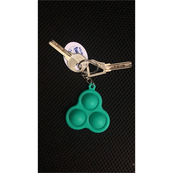 Pop-It Fidget Keychain w/ Imprinted Tag - Pop-It Fidget Keychain w/ Imprinted Tag - Image 3 of 3