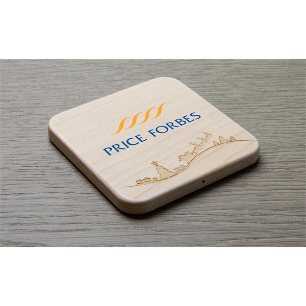 Bamboo Eco Qi Wireless Charger - Bamboo Eco Qi Wireless Charger - Image 2 of 4