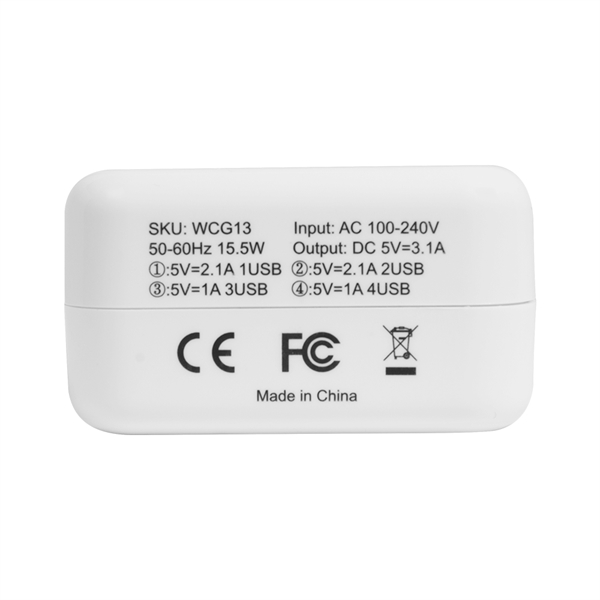 Gigi Full-Color 4-Port Wall Charger - Gigi Full-Color 4-Port Wall Charger - Image 2 of 5