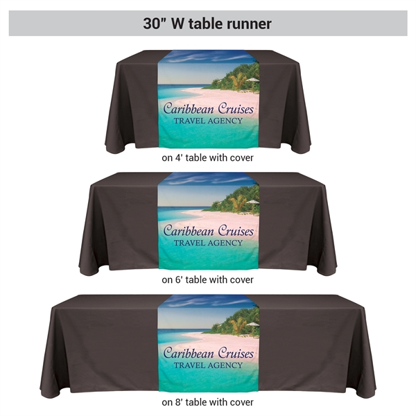 30" x 60" Knit Polyester Custom Table Runner - 30" x 60" Knit Polyester Custom Table Runner - Image 6 of 9