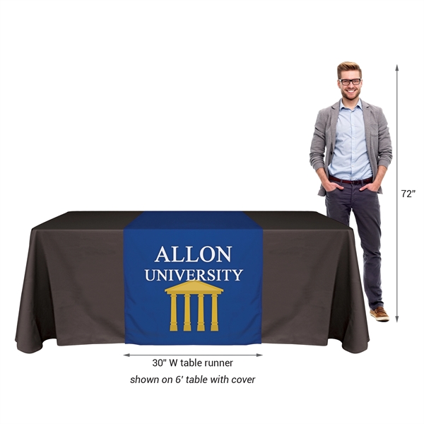 30" x 84" Knit Polyester Custom Table Runner - 30" x 84" Knit Polyester Custom Table Runner - Image 5 of 9