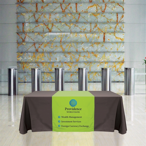 30" x 84" Knit Polyester Custom Table Runner - 30" x 84" Knit Polyester Custom Table Runner - Image 7 of 9