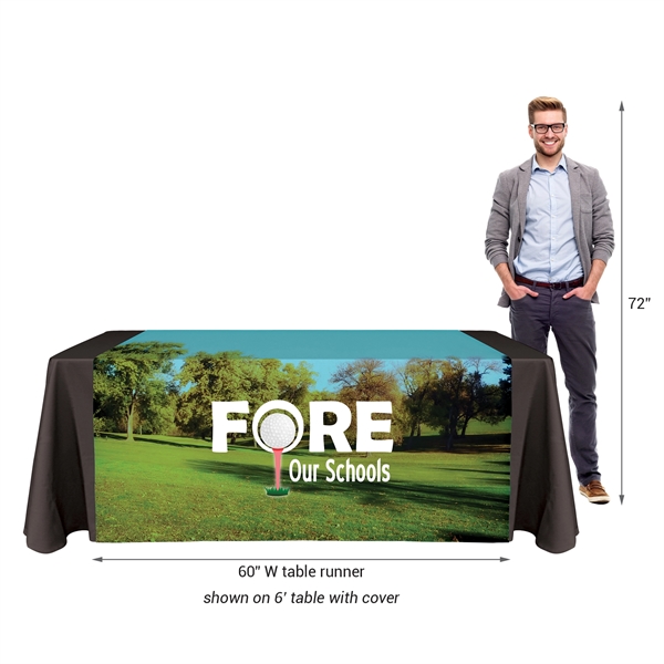 60 " x 60" Knit Polyester Custom Table Runner - 60 " x 60" Knit Polyester Custom Table Runner - Image 5 of 9
