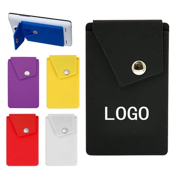 Silicone Phone Wallet Snap Pocket Cell Stand - Silicone Phone Wallet Snap Pocket Cell Stand - Image 0 of 8