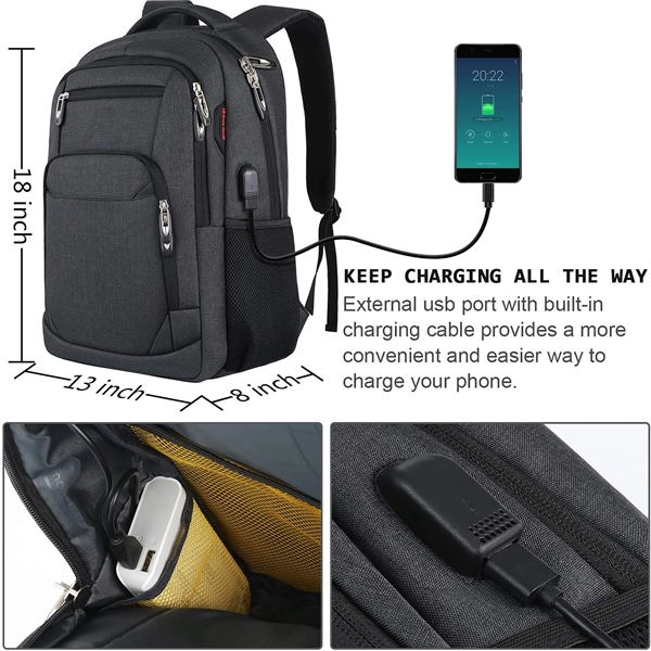 Business Laptop Backpack Travel - Business Laptop Backpack Travel - Image 2 of 4