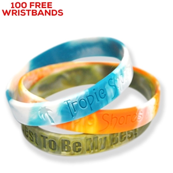 Debossed Silicone Wristband Bracelet - Debossed Silicone Wristband Bracelet - Image 12 of 16