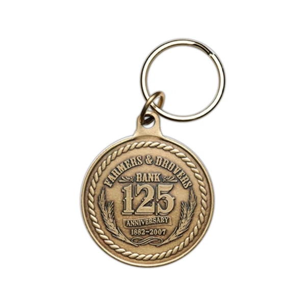 39mm Verbronze™ Antique Brass Key Tag - 39mm Verbronze™ Antique Brass Key Tag - Image 0 of 0