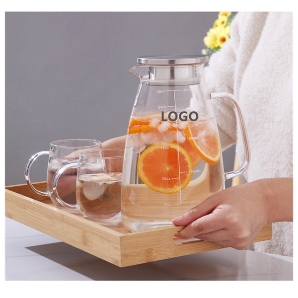 68oz Water Pitcher with Lid and Precise Scale Line - 68oz Water Pitcher with Lid and Precise Scale Line - Image 2 of 7