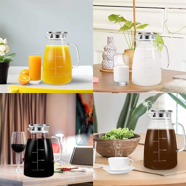 68oz Water Pitcher with Lid and Precise Scale Line - 68oz Water Pitcher with Lid and Precise Scale Line - Image 5 of 7