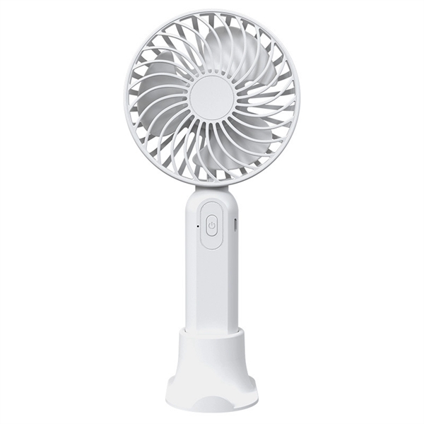 Rechargeable USB Mini Fan with Mobile Phone Stand - Rechargeable USB Mini Fan with Mobile Phone Stand - Image 4 of 4