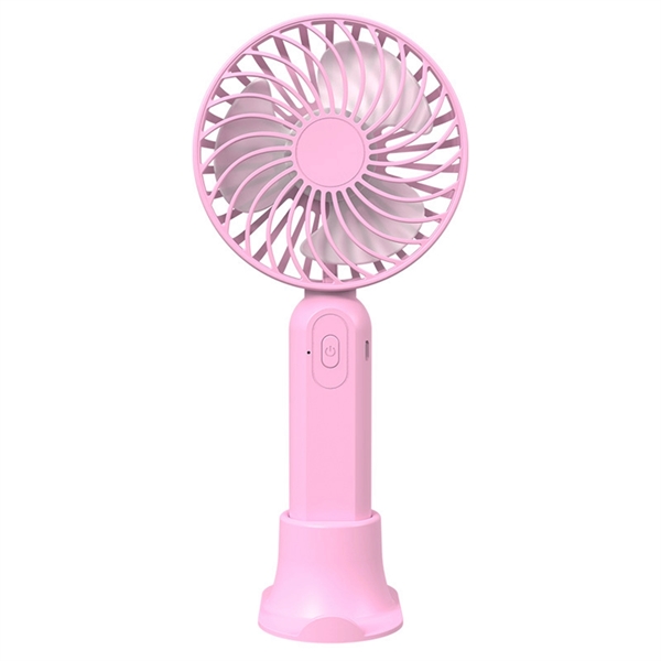 Rechargeable USB Mini Fan with Mobile Phone Stand - Rechargeable USB Mini Fan with Mobile Phone Stand - Image 2 of 4