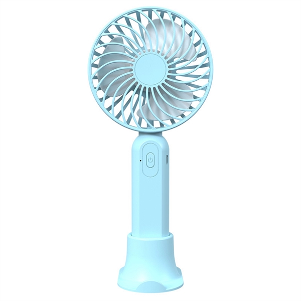 Rechargeable USB Mini Fan with Mobile Phone Stand - Rechargeable USB Mini Fan with Mobile Phone Stand - Image 0 of 4