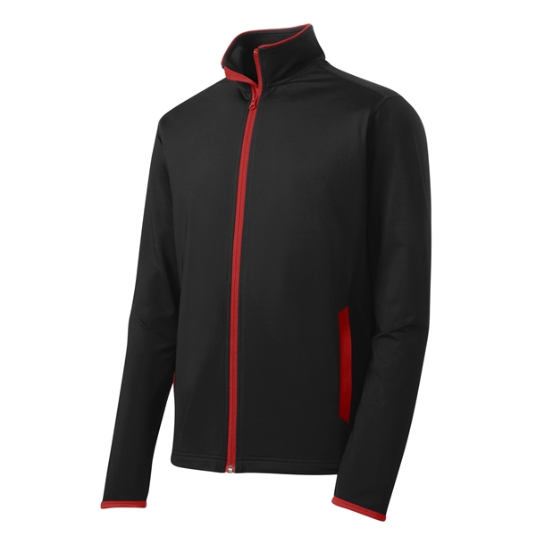 Sport-Tek Sport-Wick Stretch Contrast Full-Zip Jacket. - Sport-Tek Sport-Wick Stretch Contrast Full-Zip Jacket. - Image 28 of 30