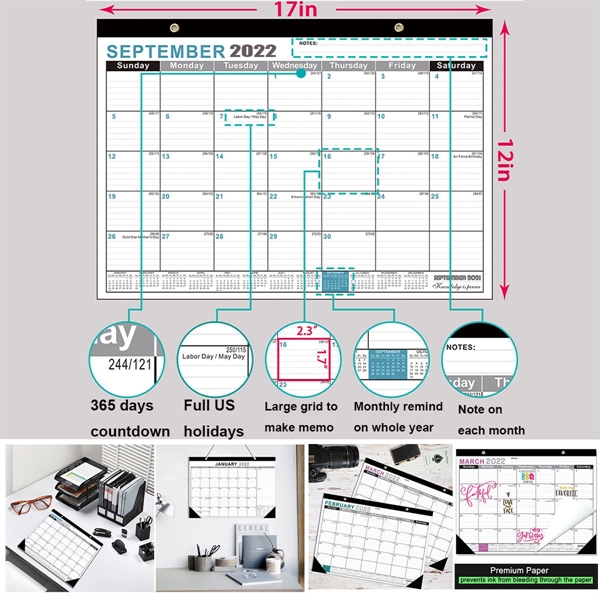 2022 Wall Calendar Or Monthly Desk Pad Or Planner 
