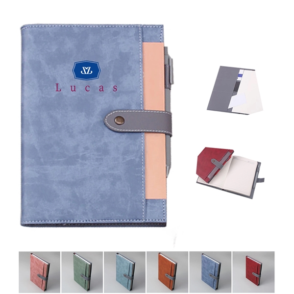 Hardcover Notebook With Pen Loop And Pockets