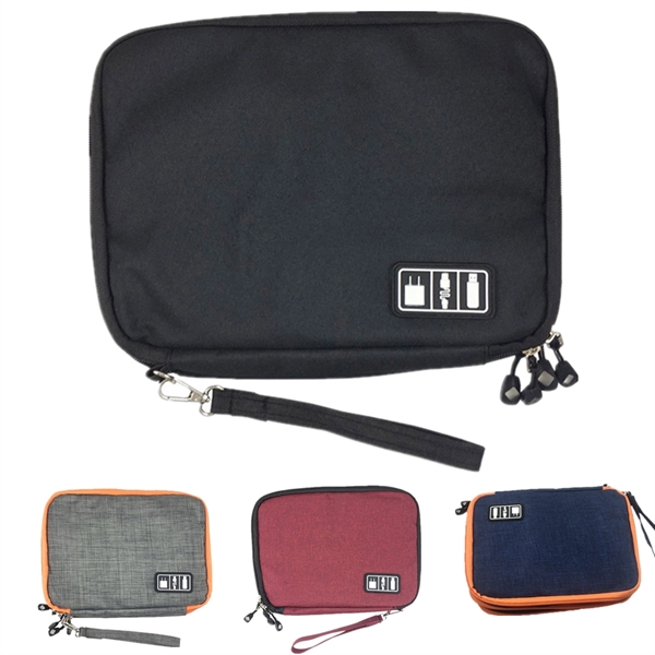 Portable Electronic Organizer Travel Cable Accessories Bag - Portable Electronic Organizer Travel Cable Accessories Bag - Image 0 of 3