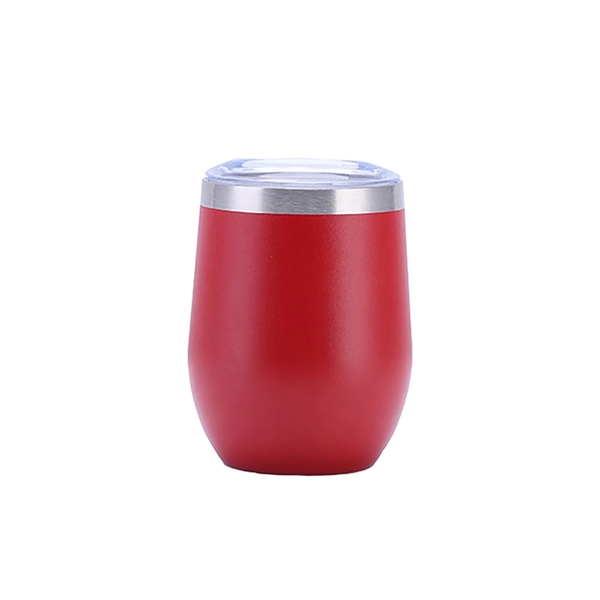12 OZ Engraved Stainless Steel Wine Cup with Lid Can Cooler - 12 OZ Engraved Stainless Steel Wine Cup with Lid Can Cooler - Image 5 of 10