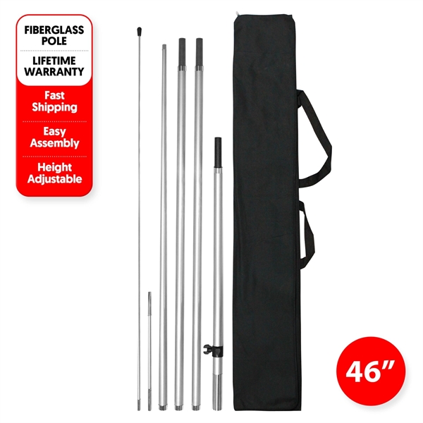 15' Premium Double Sided Straight Flag +Pole + X Base - 15' Premium Double Sided Straight Flag +Pole + X Base - Image 3 of 3