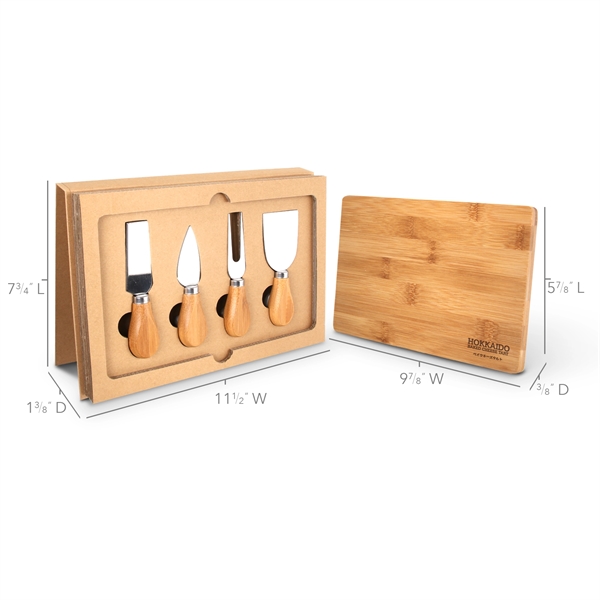 5-Pc Cheese Knife Set with Cardboard Gift Box