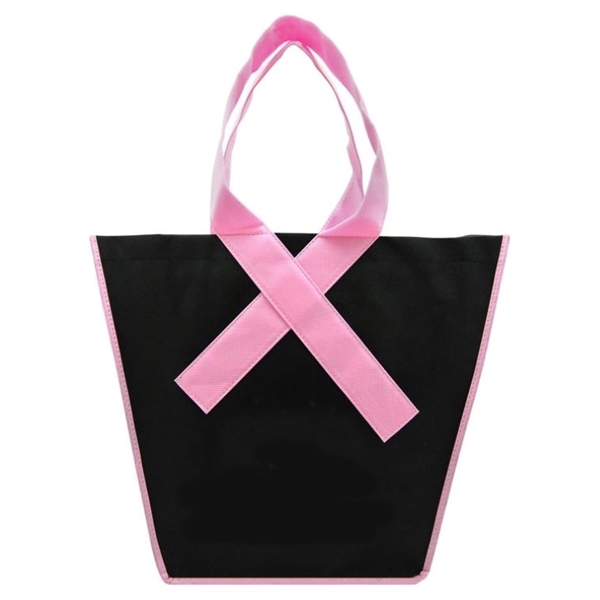 Inverted trapezoidal Ribbon Shopping Tote Bag Breast Cancer - Inverted trapezoidal Ribbon Shopping Tote Bag Breast Cancer - Image 1 of 1